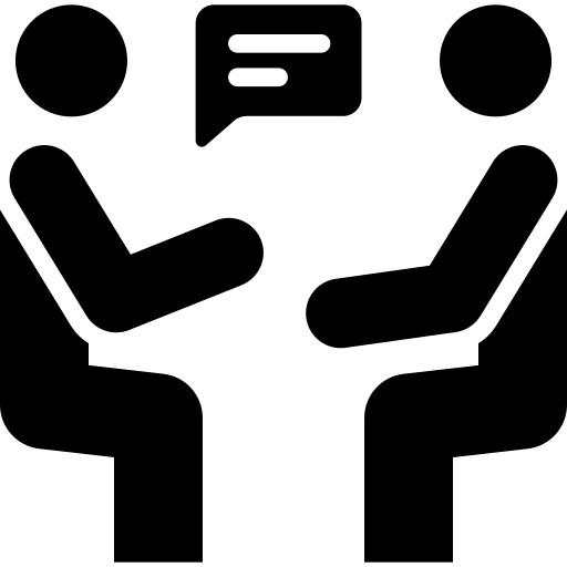 IT Consulting Icon representing a person giving advice