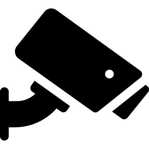 Security Camera & Alarm Systems Icon representing a CCTV camera