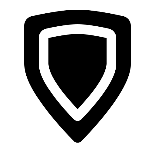Cybersecurity Icon representing a shield for protection